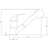 Aqua-Su "Tiado" Spültisch-Einhebelmischer (herausziehbar, chrom)